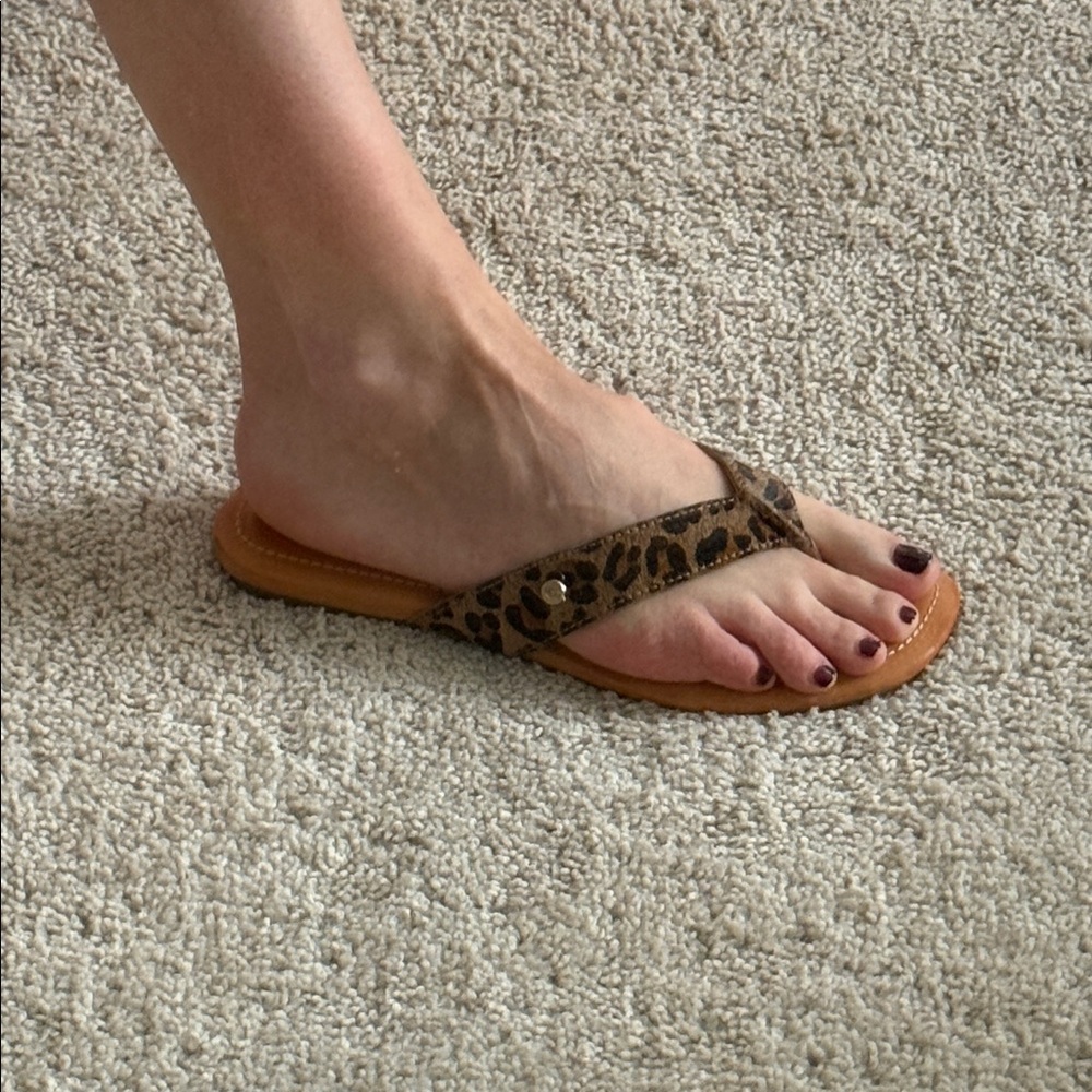 UGG Leopard Print Sandals - Brown and Tan